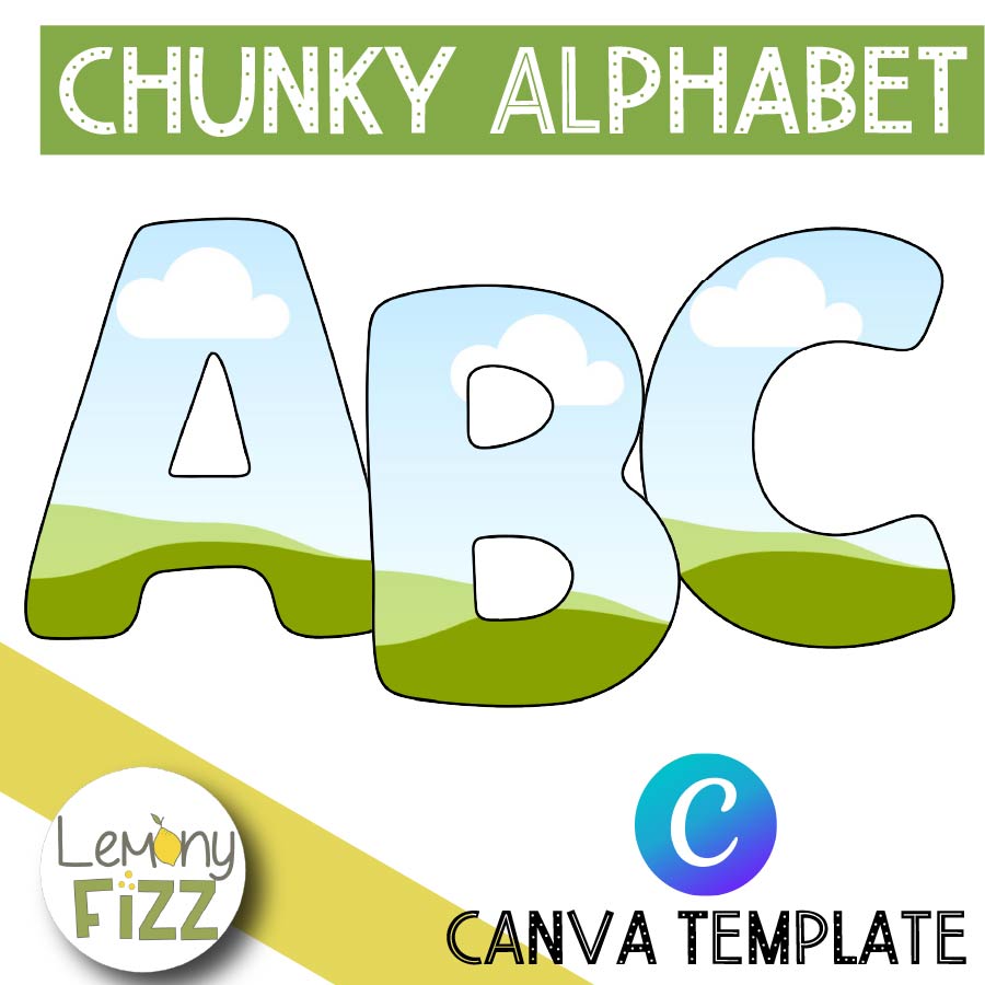 Chunky Alphabet Frames - Canva Templates