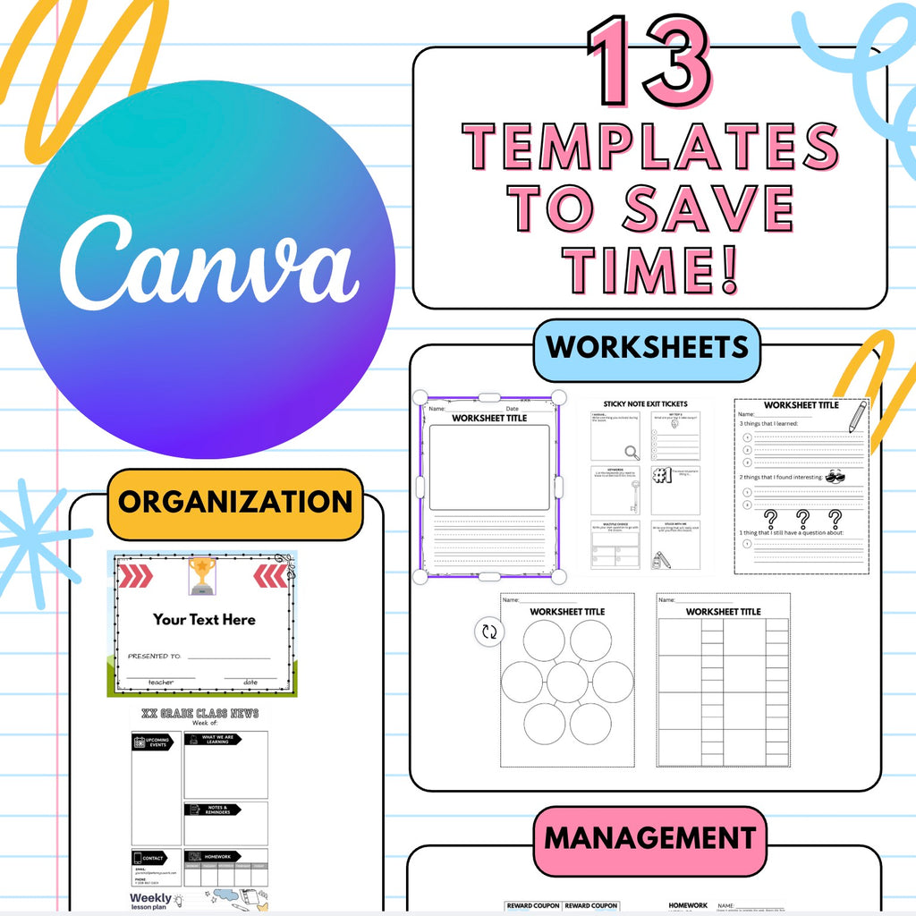 Teacher Canva Hacks: 13 Editable Canva Templates