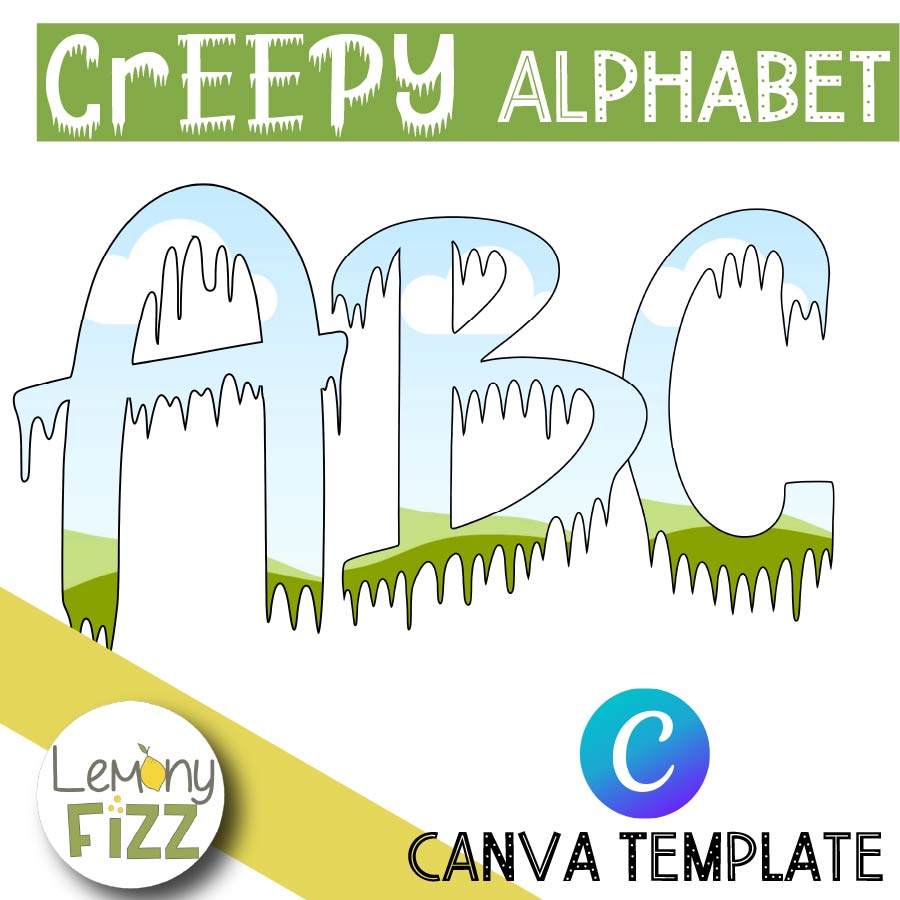 Creepy Alphabet Frames - Canva Templates