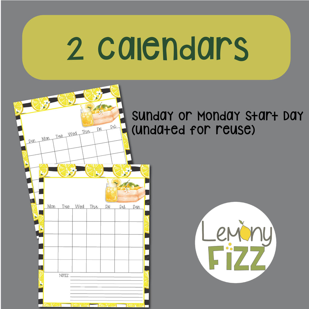 Lemony Journal Bundle PreColored Pages