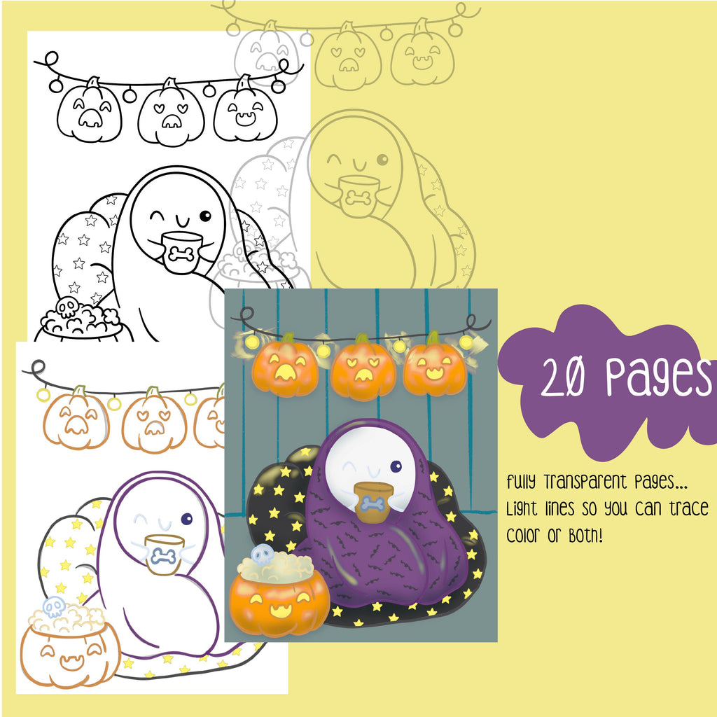 Procreate SPOOKY NIGHT Tracing or Coloring