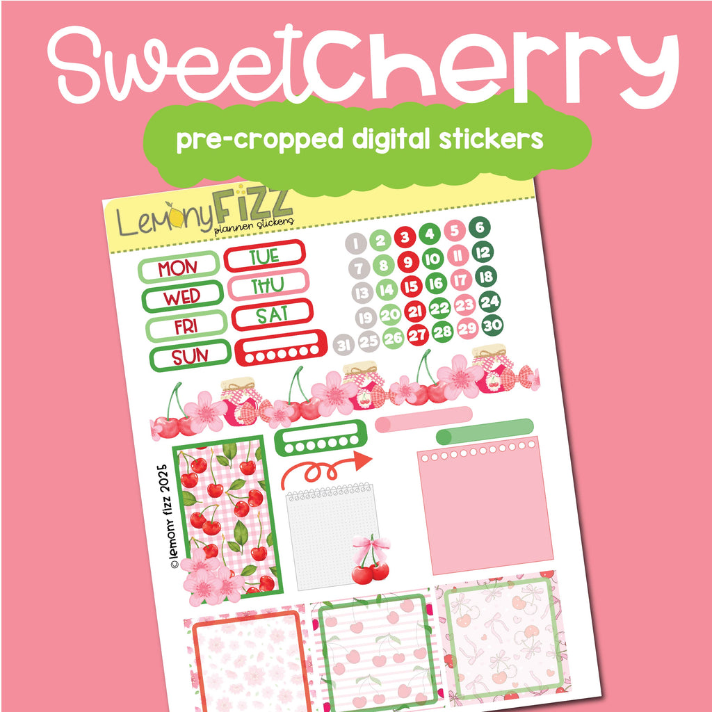 Cherry Planner Sticker Collection