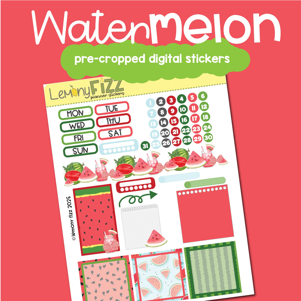 Watermelon Planner Sticker Collection